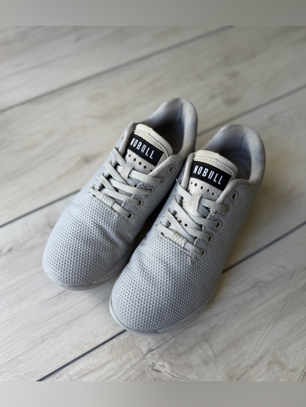 NOBULL Unisex Knit Training Sneakers in Light Gray Women’s 7.5 Activewear